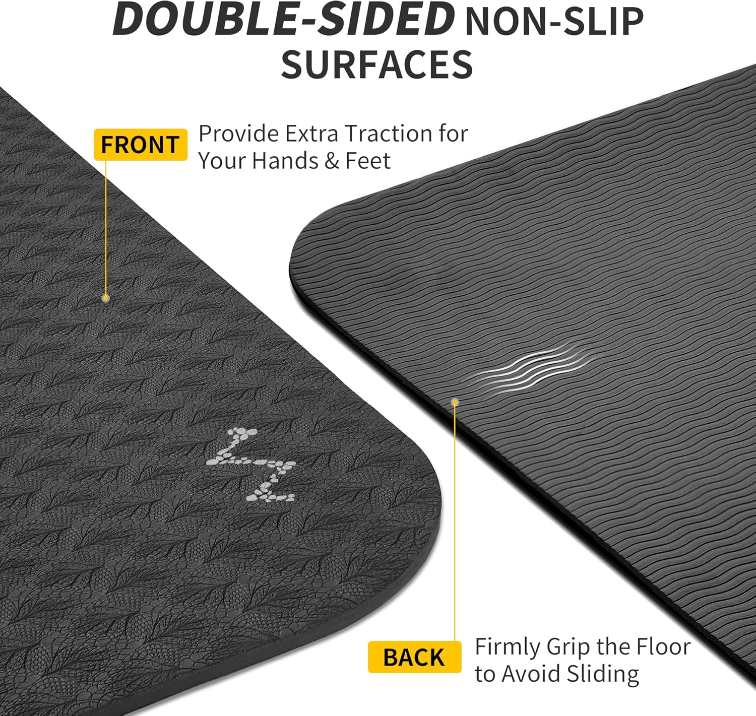 CAMBIVO Extra Wide Yoga Mat for Women and Men (72"/84"x 32"x 1/4") TPE Workout Mat, Non-slip Large Exercise Fitness Mat for Yoga, Pilates, Workout - Image 4