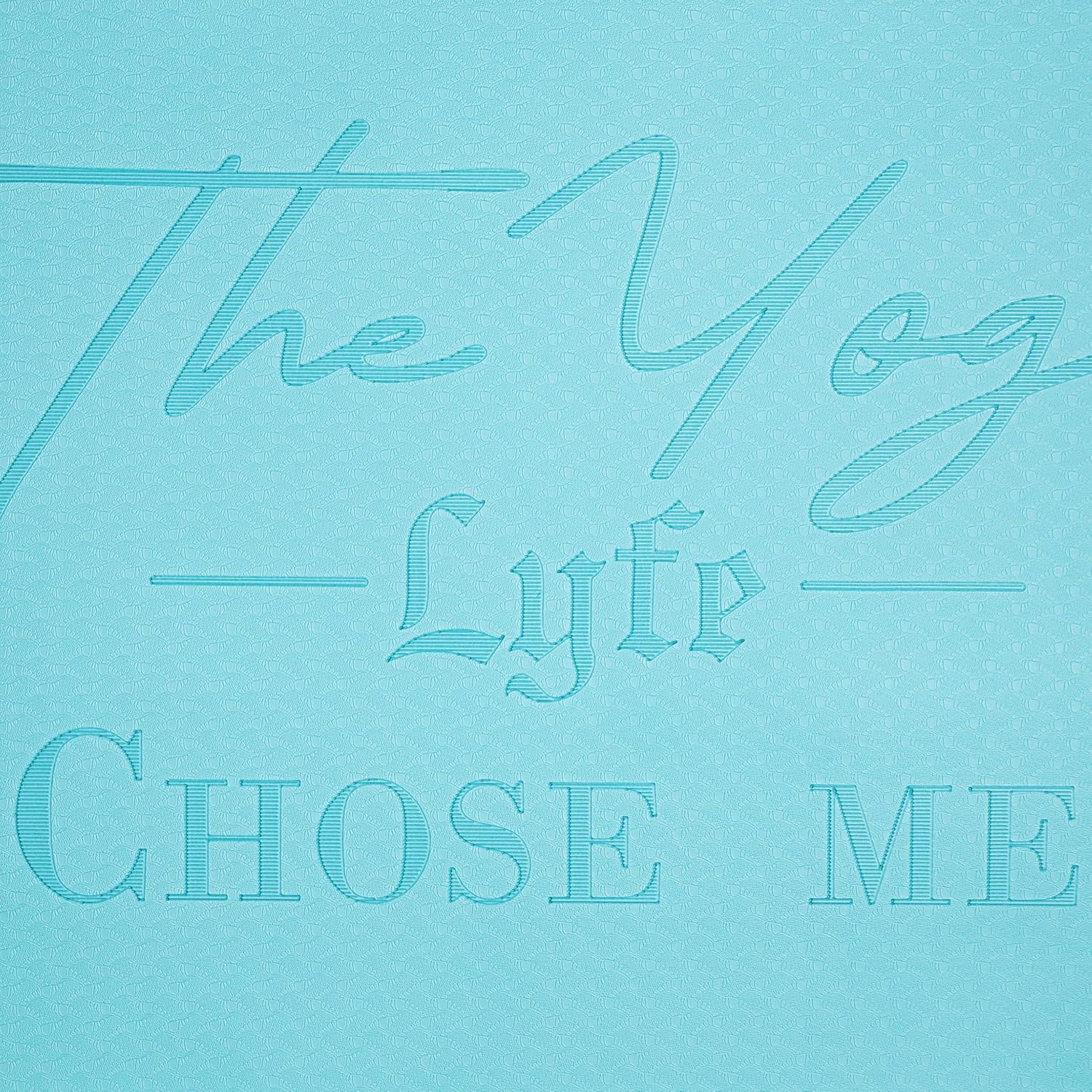 Yoga Mat – Laser-Engraved Affirmation, Non-Slip Eco TPE, 72" x 24" x 6mm, Lightweight Blue Mat for Mindful Movement and Recovery – FINAL CLEARANCE - Image 4