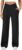 DLOODA Womens Wide Leg Yoga Pants Crossover Work Dress Pants Lounge Sweatpants Casual Trousers with Pockets