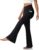DLOODA Women’s Flare Leggings with Pockets Crossover High Waisted Bootcut Yoga Pants Tummy Control Bell Bottom Leggings