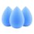 Beauty Makeup Sponge Blender 3 Pack – Ultra Soft Latex-Free Beauty Sponge for Foundation, Concealer & Powder – Flawless Airbrush Finish, Wet & Dry Use Cosmetic Applicator (Light Blue)
