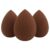 Makeup Beauty Blending / 3 Pack Latex-Free Beauty Sponge/Makeup Blender Foundation, Concealer & Powder/Cosmetic Makeup Applicator (Coffee)
