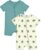 Jimonda Baby Rompers Cotton Baby Boys Baby Girls Short Sleeve Sleepers Pjs Two Way Zipper One-piece Neutral Sleep and Play