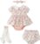 Baby Girl Bodysuit Dress Baby Girl Summer Outfits Dress Romper Floral Bloomer Shorts Socks and Headband