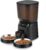 Automatic Cat Feeders for Two Cats, 5L/20 Cups Double Automatic Cat Food Dispenser with 2 Stainless Bowls, Timer Setting 20 Portions 6 Meals Per Day, 10s Meal Call (Black)