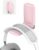 Lamicall Headphone Stand, Sticky Headset Hanger – Adhesive Headphone Holder Hook Mount, Headset Stand Holder Clip Under Desk, Earphone Clamp for Airpods Max, HyperX, Sennheiser, Pink