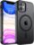 SUPFINE Magnetic for iPhone 11 Phone Case(Compatible with MagSafe)(Military Grade Drop Protection) Translucent Matte Shockproof Phone Cover,Black