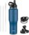 40oz Water Bottles Insulated with Straw,Leak Proof Water Bottles Fit in Car Cup Holder，Mens Water Bottle Stainless Steel for Gym,Hiking,Travel,Bpa free,Navy Blue