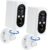 Security Cameras Wireless Outdoor 355° Pan Rotating 2K Color Night Vision Cameras for Home Security WiFi Battery Outdoor Camera Motion Detection 2-Way Talk IP65 Spotlight Siren SD/Cloud Storage 2 Pack