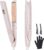 Quico Upgrade Hair Straightener, 100-240V Dual Voltage Travel Hair Straightener and Curler with 15s Heat Up, Professional Negative Ion Ceramic Flat Iron for Less Frizz, 5 Temp & Auto Shut-Off, Pink