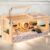 Wooden Hamster Cage,32″x16″Large Hamster Cage,2 Washable Liners & 2 Adjustable Ventilation Window. Small Animal Cage for Dwarf Syrian Hamsters Degus Mice & Other Small Pets.