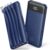 Orfeika 20000mAh Power Bank Fast Charging, Portable Charger with 4 Built-in Cables & 6 Outputs, 20W PD USB C Battery Pack Compatible with iPhone 16/15, Galaxy, Android, iPad & More (Travel Essential)
