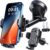 YRU True Military-Grade [360° Rotation Suction] 2026 Ultimate Car Phone Holder Mount【90+LBS Safest Strongest & Patent Certs】 Dash Windshield Vent for iPhone 17 16 Pro Max with Dash Accent,Gloss Black