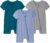 Baby Romper 3 Pack Bamboo Rayon Footless Short Sleeve Zipper Romper