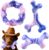 Rensh 3-Pack Tough Dog Chew Toys for Aggressive Chewers, Almost Indestructible Dog Toys for Medium Large Breed, Super Chew Toy to Keep Them Busy & Reduce Boredom, Teeth Cleaning Training, Milk Flavor