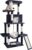 ABCPET Cat Tree Tower 63in Multi-Level Cat Tower for Indoor Cats with Sisal Scratching Posts, Condo, Hammock, Dangling Ball and Extended Platform for Cats to Play, Dark Grey