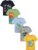 5 Pack Cotton Toddler Boys Girls Shirts Toddler Short Sleeve Animals Graphic T-Shirts Summer Tops Tees 2T-6Y