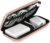 iMangoo Travel Essential Electronics Organizer Pouch Charger Case, Shockproof Dual Zipper Power Bank Cables Tech Accessories Purse, Men & Women Travel Must Have Storage Bag, 6.5×3.2×1 inch Rose Gold