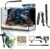 10 Gallon Aquarium Set Glass Fish Tank, Heater Self Cleaning System Filter with Media Bright Light Cleaning Tool, Leak-Proof Clear Rimless Betta Tropical Freshwater Fish