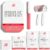 Jill Dermaplane Kit in Rose – Hair Identifying Spray NOT Included – Includes 1 Pre-Shave Cleanser Sachet & Oil Wipe, 1 Post-Shave Moisturizer, 2 Disposable Blades
