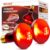 MIXJOY 100W Infrared Heat Lamp Bulbs, 2 Pack Reptile Infrared Heat Emitter Red Heat Lamp Bulbs Infrared Basking Light Bulbs for Reptiles, Bearded Dragon, Lizard, Tortoise, Chickens, Pets