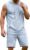Uni Clau Men’s Short Sleeve Summer Tracksuit Hooded Tanks Tops Sweatsuit 2 Piece Casual Sports Shorts Set