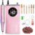 Electric Nail Drill File Professional 40000 RPM, Melodly Rechargeable Electric Nail File Machine Kit for Acrylic Gel Nails Polishing Removing, Portable Cordless Efile with Gold Bits Kit at Salon Home