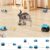 AsFrost Upgraded Interactive Cat Toy for Indoor Cats, Auto/Manual Control DIY Cat Feather Mouse Toy Treadmill for Bored Kitten Puppy Play Chase Run Exercise Hunting Mental Stimulation-Sky Blue
