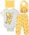 Disney Winnie the Pooh Baby 4-Piece Bodysuit Pants Bib and Hat Set Newborn to Infant