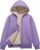 Flygo Unisex Boys Girls Fleece Jacket Hoodie Sherpa Lined Zip Up Hooded Sweatshirt Kids Winter Jackets