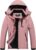 MOERDENG Women’s Waterproof Ski Jacket Warm Winter Snow Coat Mountain Windbreaker Hooded Raincoat Jacket