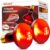 MIXJOY 150W Infrared Heat Lamp Bulbs, 2 Pack Reptile Infrared Heat Emitter Red Heat Lamp Bulbs Basking Light Bulbs for Reptiles, Bearded Dragon, Lizard, Tortoise, Chickens, Pets