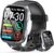 Smart Watch for Men Women (Answer/Make Call), 1.95″ Touch Screen Fitness Watch with Heart Rate/Sleep Monitor, IP68 Waterproof Smartwatch for Android iOS, Activity Tracke with 120+ Sports Modes, Black