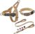 Annchwool No Pull Dog Harness,Heavy Duty Reflective Collar & Leash Set-Leash with Double Handle & Car Seatbelt Clip-Easy Control for Walking Training Medium Large Size Dogs(Brown,L)