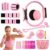 Uyittour 16PCS Pilates Kit, Home Pilates Workout Kit with Ankle Weights, Pilates Ring and Ball Set for Women, Pilates Equipment with Resistance Bands, Core Sliders & Socks for Starter Home Workouts