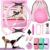 16 Pack Pilates Starter Kit for Women, Home Pilates Essentials Equipment Ring and Ball Set, Fabric Booty Bands, Guide, Pilates Workout Kit for Beginners at Gym Studio Travel