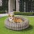 BALANCE Luxury Donut Dog Bed, 30 Inches Round Dog Bed Medium Size Dogs Washable, Orthopedic Calming Dogs Bed for Pets with Anti-Slip Bottom, Oatmeal