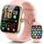 Smart Watch for Men Women, 1.96″ HD Fitness Tracker Running Watch (Answer/Make Call), IP68 Waterproof,Pedometer, Sleep/Step/Activity/Heart Rate Monitor,110+ Sport Mode Smartwatch for iOS Android,Pink