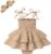 YOUNGER TREE Baby Girl Clothes Infant Summer Romper Dress Sleeveless Bodysuit Jumpsuit with Headband Toddler Outfits