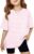 Haloumoning Girls Striped Short Sleeve T Shirts Kids Summer Oversized Tops Casual Crewneck Tees 5-14 Years