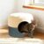 2-in-1 Cat Cave Bed & Lounger with Reversible Plush Cushion, Cat Bed for Indoor Cats, Foldable Anti-Slip Cat House – Calming Cozy Hideaway for Kitten &Small Cats with Anxiety Relief, 15.7in
