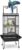 SUPER DEAL 68-inch Large Bird Cage with Rolling Stand African Grey Parrot Chinchilla Finch Cage Conure Cockatiel Cockatoo Pet House Wrought Iron Birdcage, Black