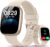 Smart Watch with Alexa Built-in, 1.83″ HD Touchscreen Fitness Tracker with Bluetooth Calling, Fitness Watch with Heart Rate/Sleep Monitor/120+ Sports, IP68 Waterproof Smartwatch for Android iOS, Cream