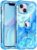 Casetego for iPhone 13 Case,iPhone 14 Case,Three Layer Heavy Duty Sturdy Shockproof Protection Full Rugged Hard PC+Soft TPU Bumper Protective Girls Case for Apple iPhone 13/14 6.1 inch,Sky Blue