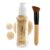 Body Shimmer Oil with Vitamin E, Glow Body Oil for Women, Long Lasting Nourishing & Moisturize for All Skin, Liquid Highlighter Makeup with Brush, Travel Size for Date, Wedding, Party, Light Gold