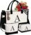 YOOLIFE Mothers Day Gifts – Initial Canvas Tote Bag & Makeup Bag, Birthday Gifts for Women Mom Sister Friends