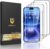 UNBREAKcable for iPhone 16 Screen Protector, 3-Pack Full Coverage Tempered Glass [Military Grade Shatterproof] [9H Hardness] [Easy Installation Frame] [Bubble Free] for iPhone 16 6.1″