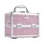Joligrace Makeup Case Portable Makeup Box Travel Train Case Cosmetic Case Organizer with 2 trays Mirror Locking Make Up Storage Vanity Craft Nail Case Traveling Cosmetic Box for Girls Pink