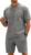 Men’s 2 Piece Set Summer Outfits Casual Geometric Texture Short Sleeve Shirt and Shorts Track Suits for Men Set