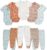 Ruliby Baby Bodysuit and Pant Set Summer Ribbed Mix Match Infant Boy Girl Clothes Outfits